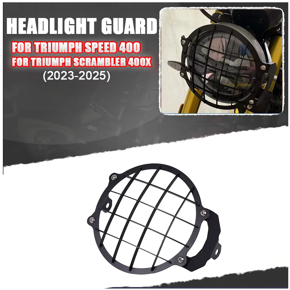 

Motocycle Accessories Headlight Protection Cover Guard Grille Protector For Triumph Scrambler 400X 400 X Speed 400 Speed400 2024