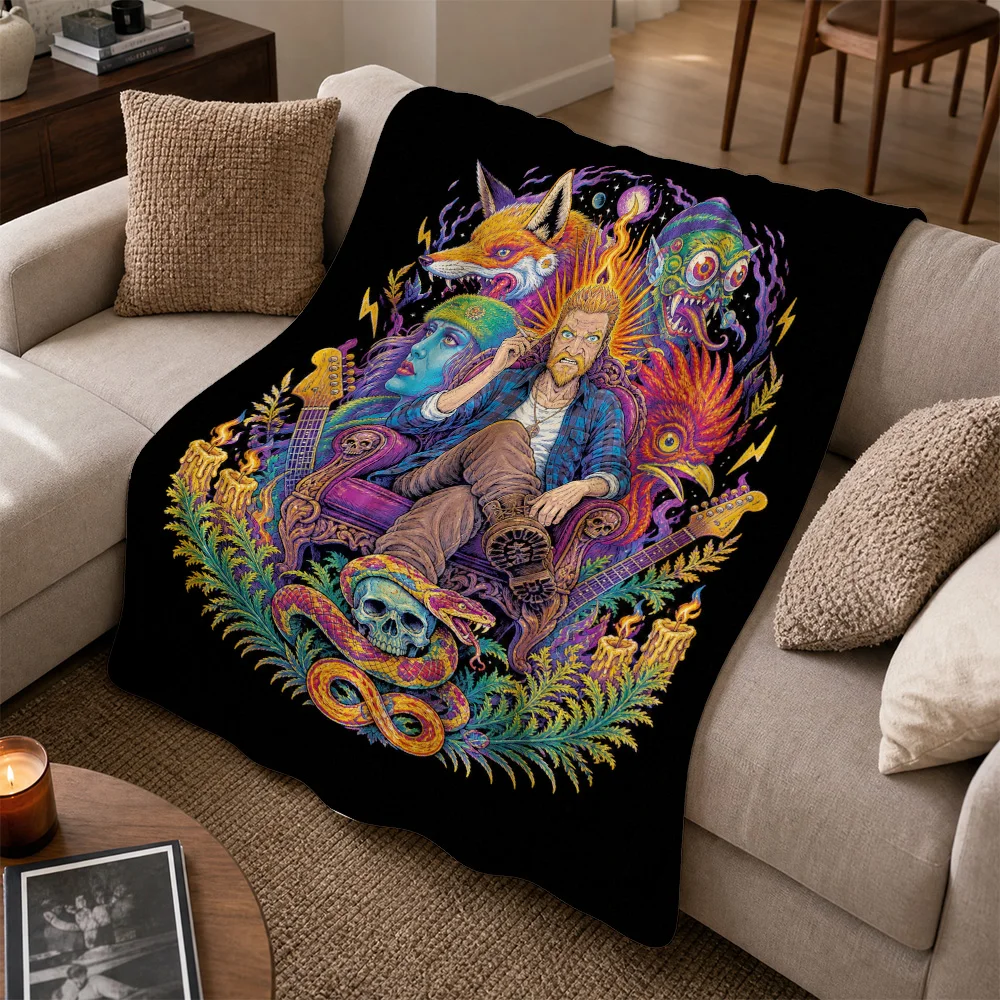 Ultra Large Boho Psychedelic Throw Blanket Sofa Tapestry Witchy Art Decor Cottagecore Mystic Bohemian Hippie Accent for Couch Ho