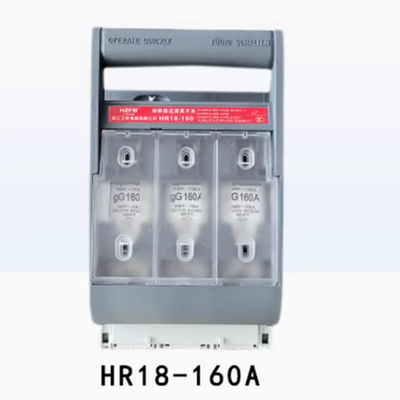 A set HR18-160A HR18-63A three pole phase copper thick piece knife switch NH fuse switch Fuse type isolation switch Including