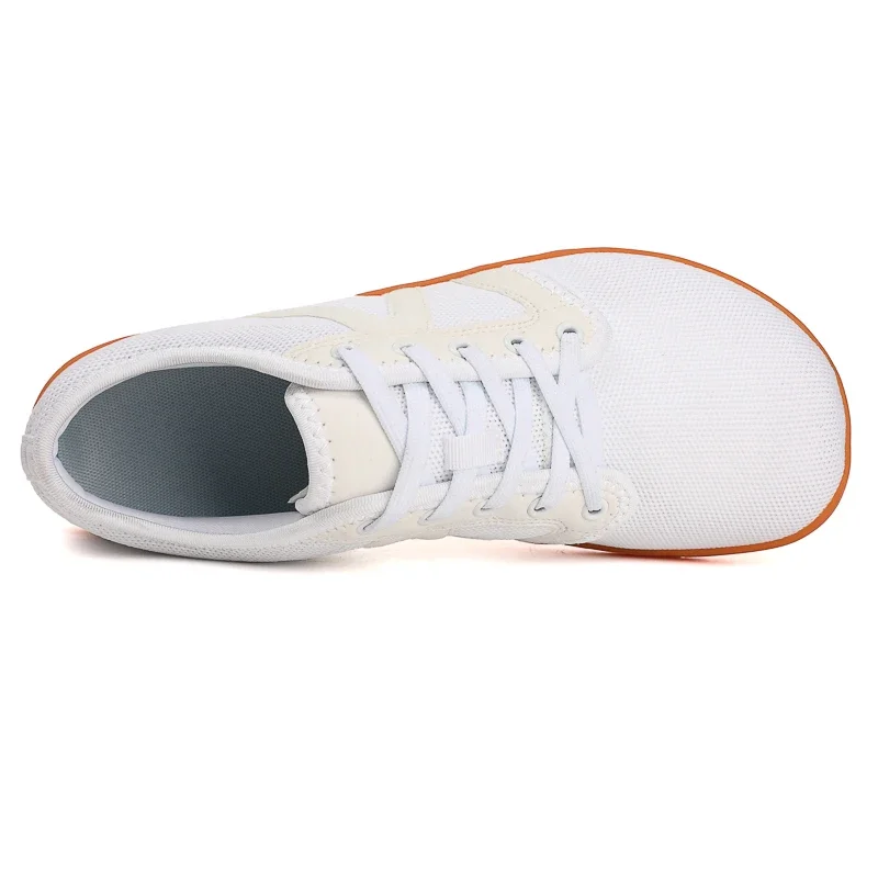 Zapatillas de deporte descalzas minimalistas anchas para hombres, zapatillas de entrenamiento cruzado para adultos, caja de punta ancha, suela de gota cero, zapatos casuales para caminar de punto, talla grande