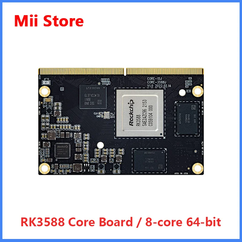 

Rockchip RK3588 Core Board 8K AI Mini 8-core 64-bit 4GB/8GB/16GB LPDDR4 NPU 6Tops Support Android