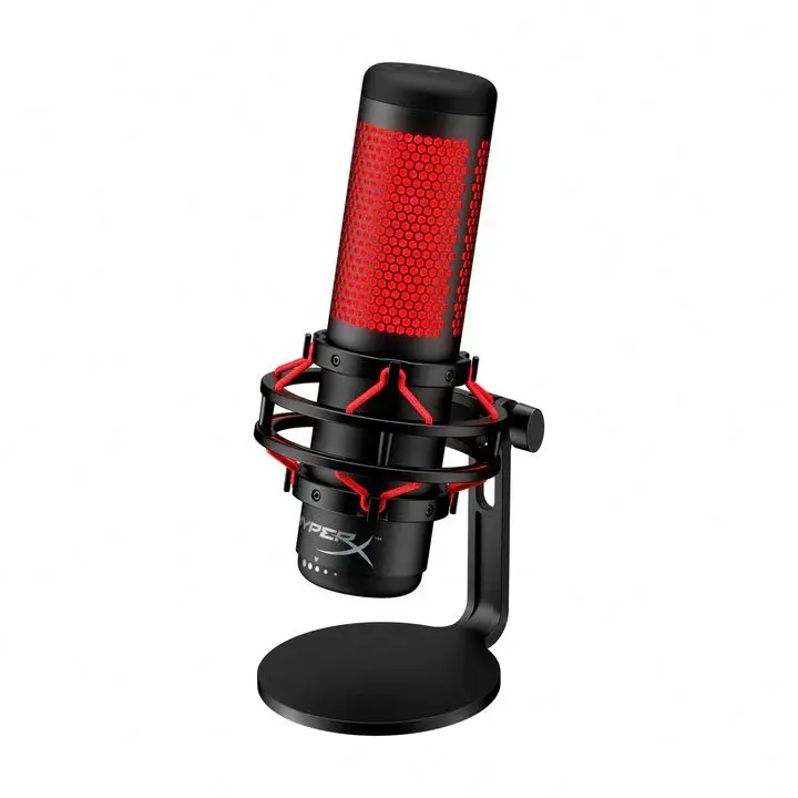 USB Multi-Pattern Electret Condenser Gaming Microphone with Anti-Vibration Shock Mount