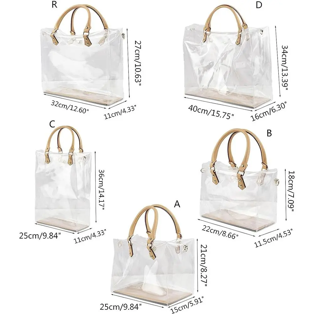 Fashion PVC Clear Tote Bag Large Capacity Handbag Making Kit DIY Handmade Shoulder Bag Gift Bag Woman Travel Accessories