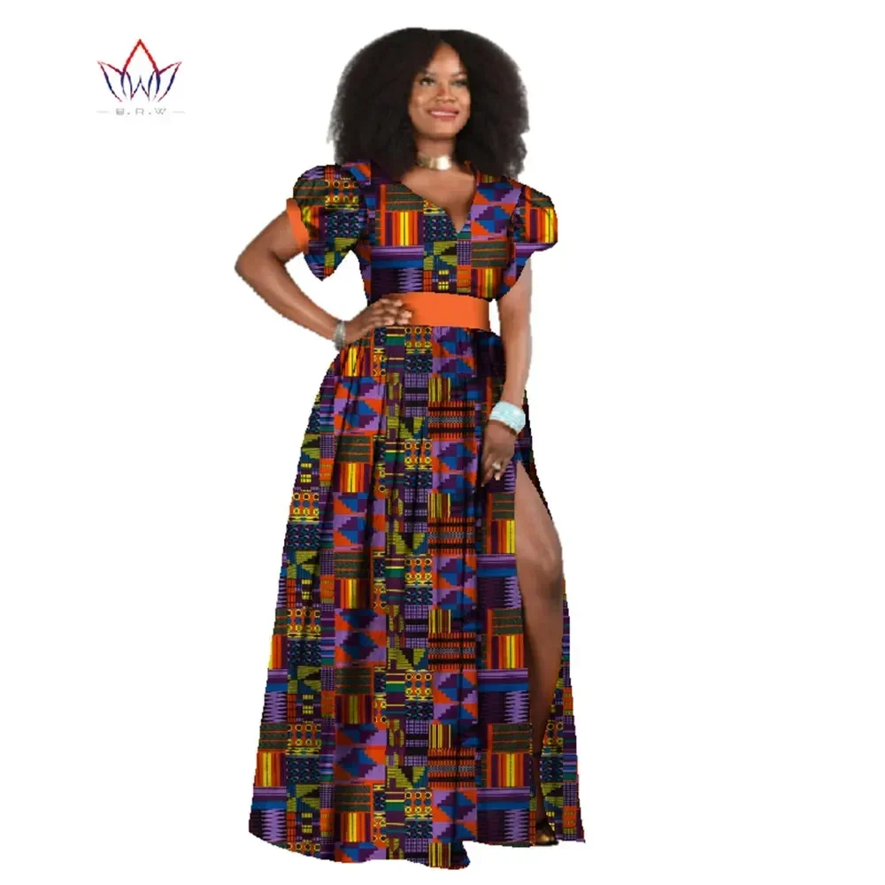 

Dashiki Africa Dresses for Women Bazin Riche Plus Size 6XL Dresses African Style Design Clothes for Women WY038