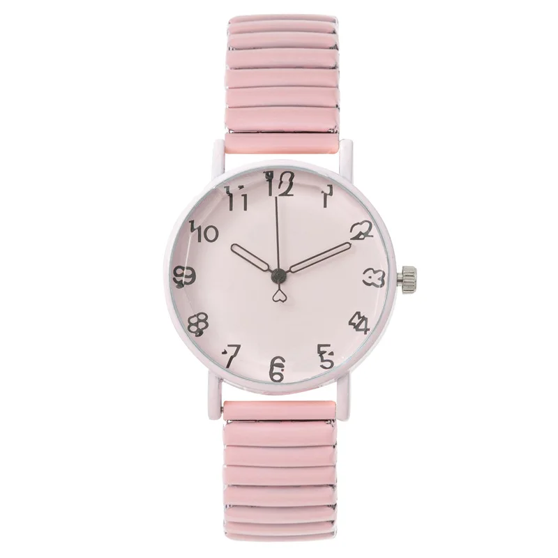 

Foreign Trade-Border Hot Sale Top-Selling Product Fashion Digital Women's watch Women's Elastic Strap Quartz F