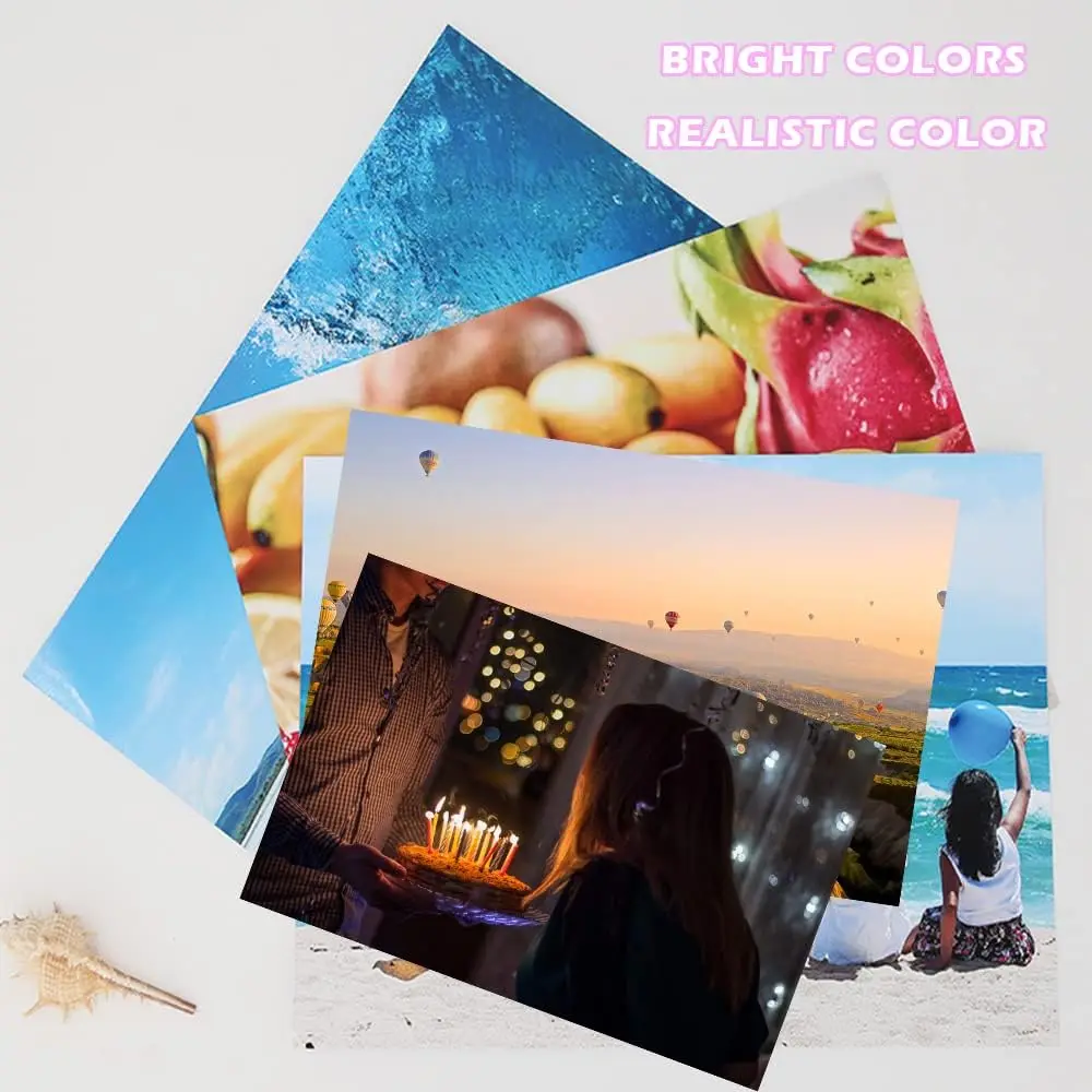 KRYON Papel fotográfico de alto brillo, tamaño 102x152mm, 4x6 pulgadas, 100 hojas, 48Ib, 180Gsm para impresora de inyección de tinta