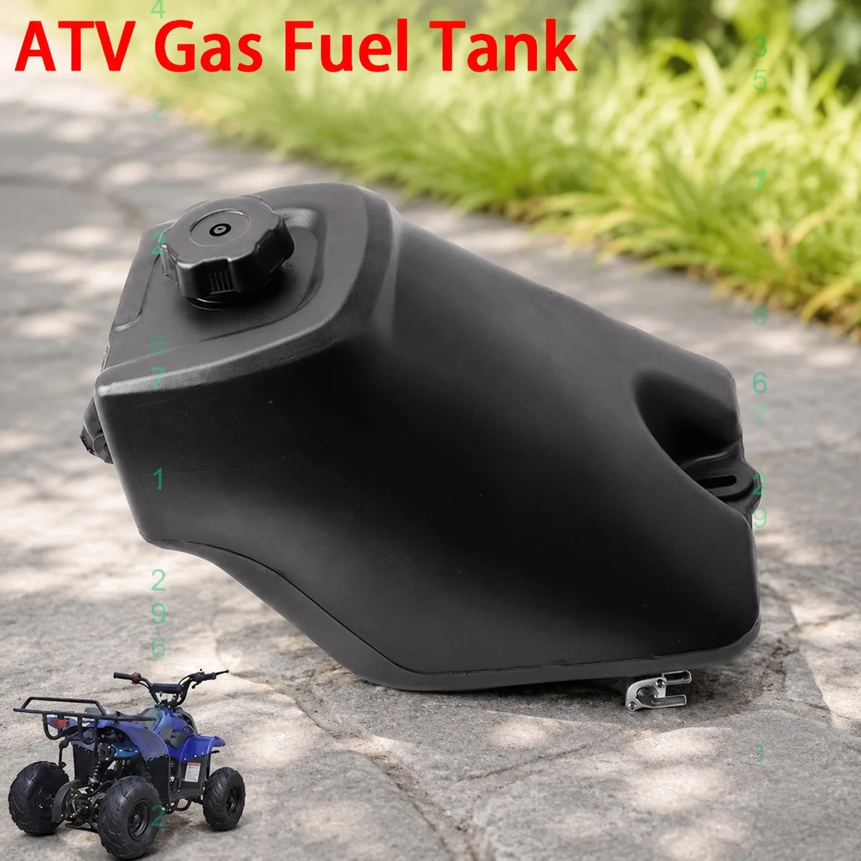 NEW ATV Gas Fuel Tank 125cc-250cc GY6 Big Bull Big Dinosaur Four-Wheel Motorcycle