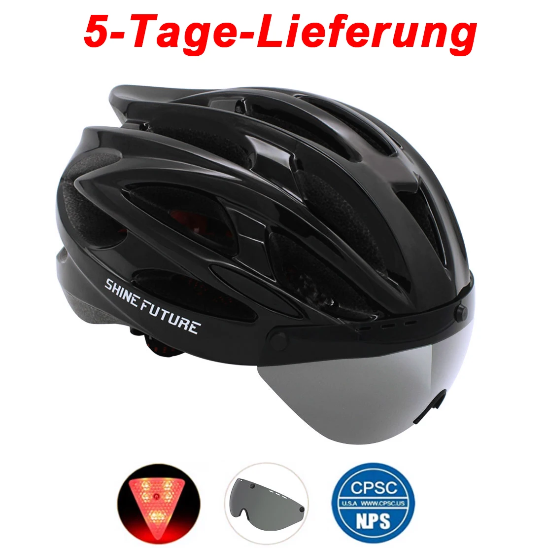 

Men Road Cycling Helmet With Taillight Goggles Sun Visor Lens Women Bicycle Helmet MTB Road Bike E-Bike Motorcycle Helmet