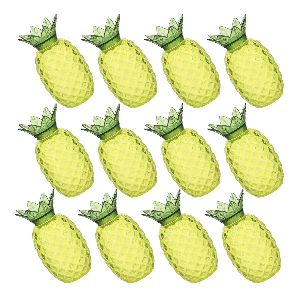 

24 Pcs Pineapple Candy Boxes Hawaii Party Snacks Containers Small Favor Clear Gift Boxes for Sweets Wedding Treat Packaging