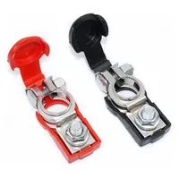 2PCS Universal Negative Positive Auto Battery Cable Terminal Top Post Clamp Preservative Durable For Cars and Truck Accessories