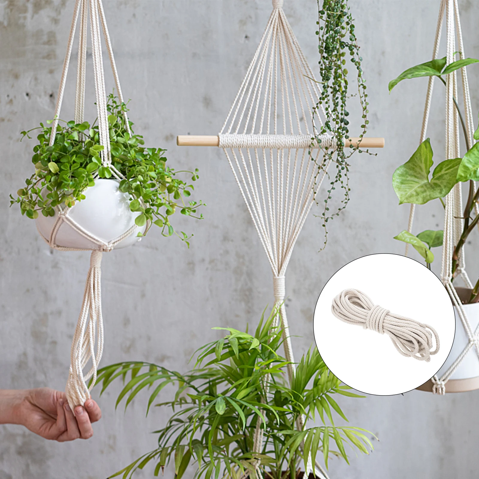 

1 Roll Hanging Tapestry Rope Braided Cord Woven Decor Gift Wrapping Diy Binding Handmade Crafts Cotton String Lightweight