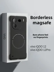 For VIVO iQOO 12 11 Pro case magnetic borderless ultra-thin heat dissipation back cover for VIVO iQOO 12Pro shockproof bumper