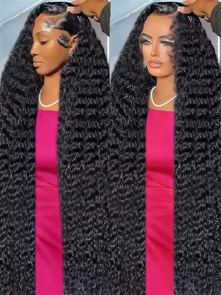 

Curly Wig 13x6 13x4 HD Deep Wave Lace Frontal Wigs 360 Full Human Hair 300 High Density 7x5 Glueless Lace Front Wigs Wear And Go