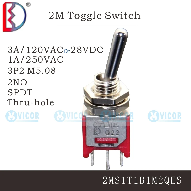 M5 PC Thru-hole SPDT DPDT 3P3 3P2 6P2 6P3 2MS1T1B1M2QES Q22 Dailywell