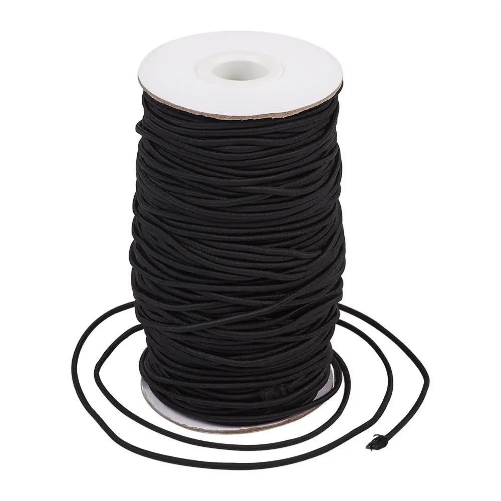 1 Roll Round Stretchy Elastic Thread Cords 2mm For Jewelry  Making Mask Sewing Accessories Material about 70m/roll