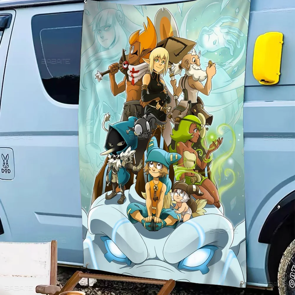 Game W-Wakfu Cool Large Size Flags Printing Patterns Interesting Birthday Party Decorations Banner