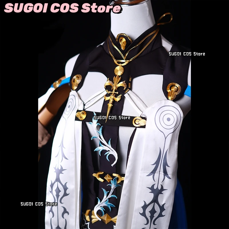 Cartethyia أنيمي تأثيري Wuthering موجات زي Cartethyia فستان مثير شعر مستعار موحدة لعبة أنيمي لعب الأدوار الزي فساتين حريمي