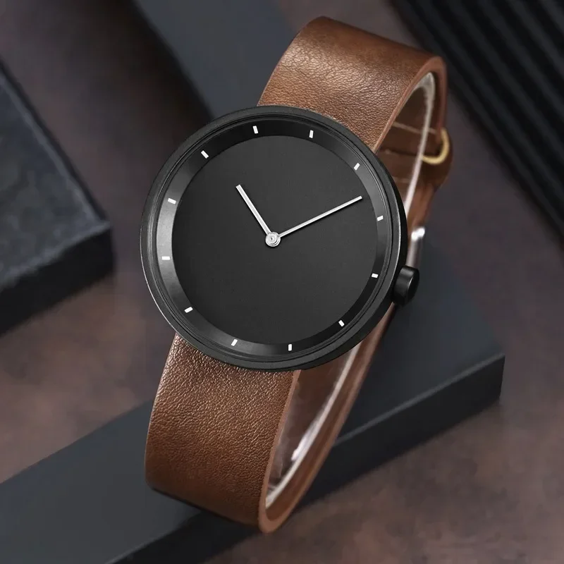 

2024 New Watch Men New Simple Men Quartz Wristwatches Leather Waterproof Wrist Watches for Men Fashion Reloj Hombre Clock Gift