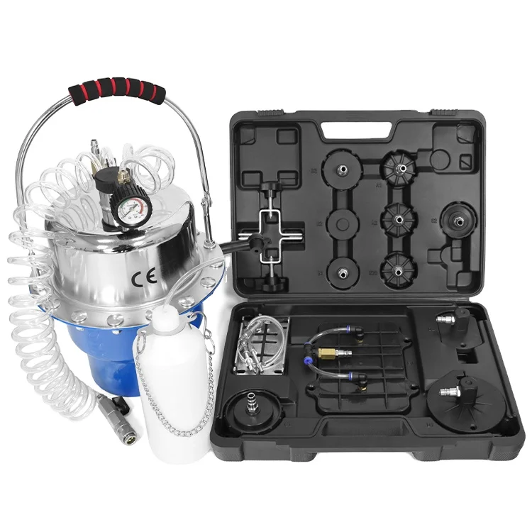 

Pneumatic Air Pressure Brake Tool Kit Clutch Brake Bleeder Valve System Kit Clutch Bleeder Tool with Adaptors