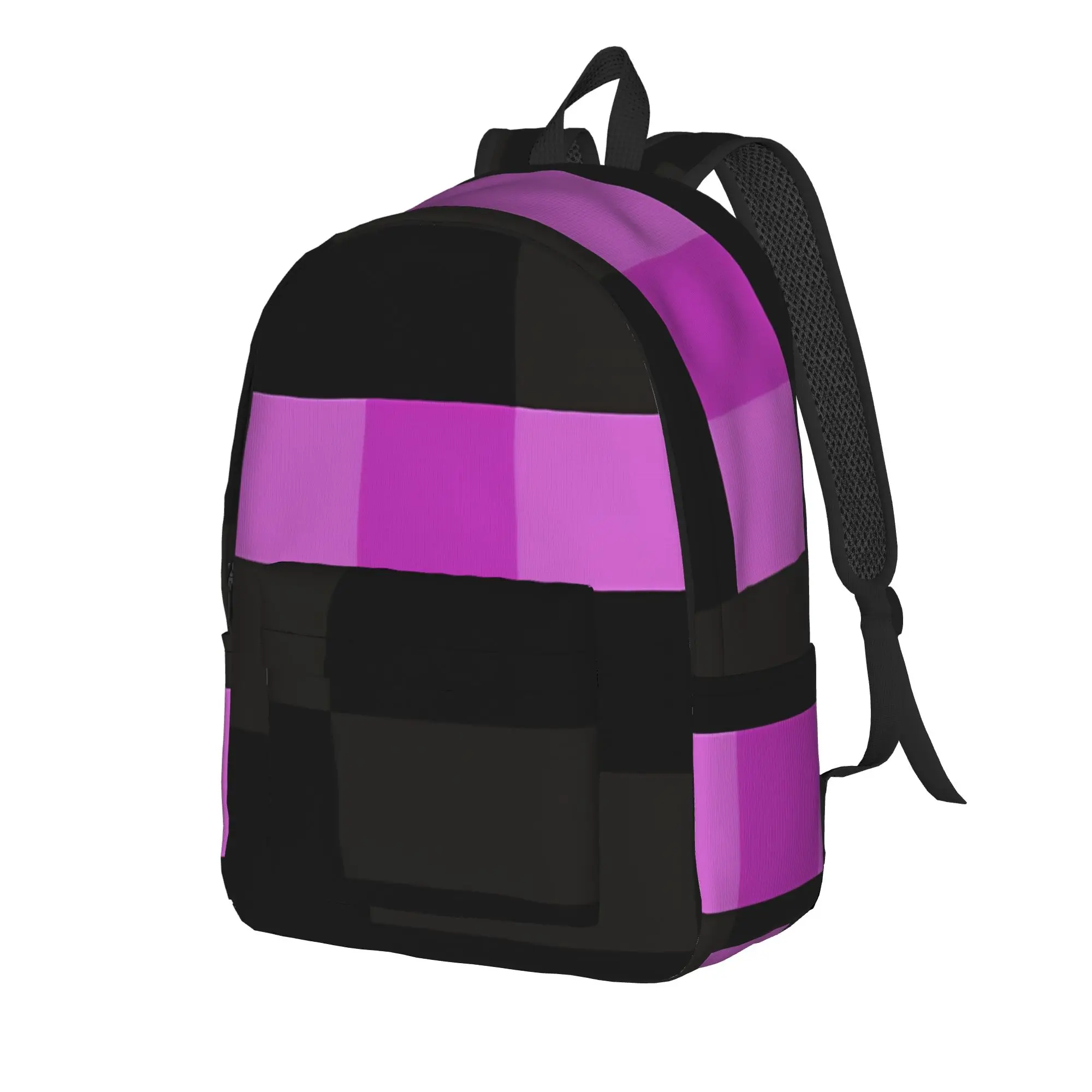 Enderman Mosaic Pixel Head Pixel Art Design  Backpack  Funny Backpacks Student Camping Big School Bags Custom Rucksack