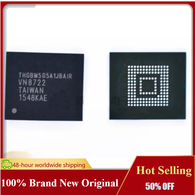 2-10PCS 100% New Original THGBM5G5A1JBAIR THGBM5G5A1JBA1R 4GB BGA-153 EMMC  Memory IC Chip Hot Selling