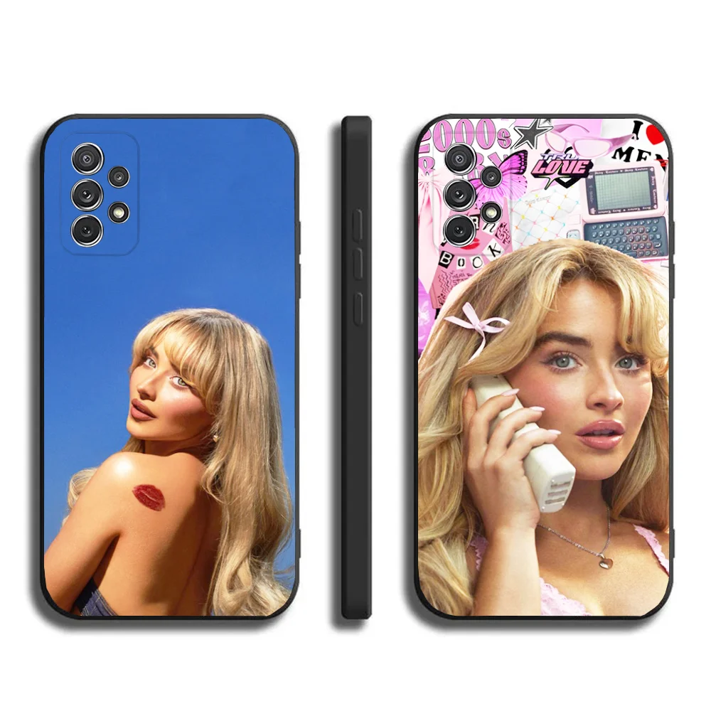 

Singer S-Sabrina Carpenter Phone Case For Samsung Galaxy A20,A21s,A22,A31,A32,A52,A53,A72,73,A80,A91Soft Black Cover