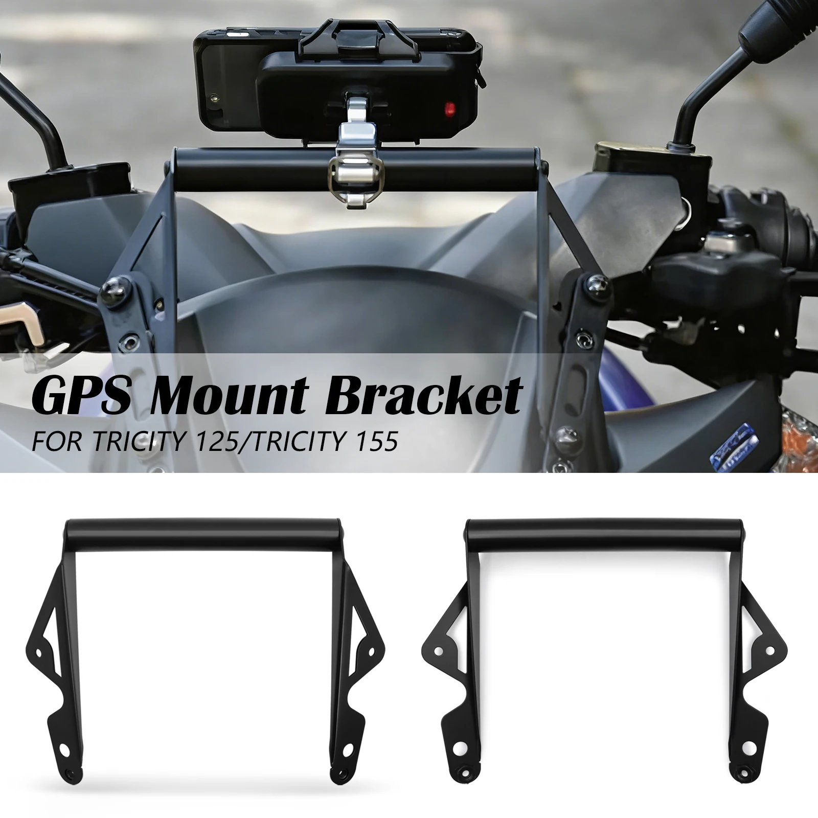 

Новый держатель для телефона на лобовое стекло мотоцикла, GPS-навигационный кронштейн для Yamaha Tricity 125 2014-2021, Tricity 155 2016-2021