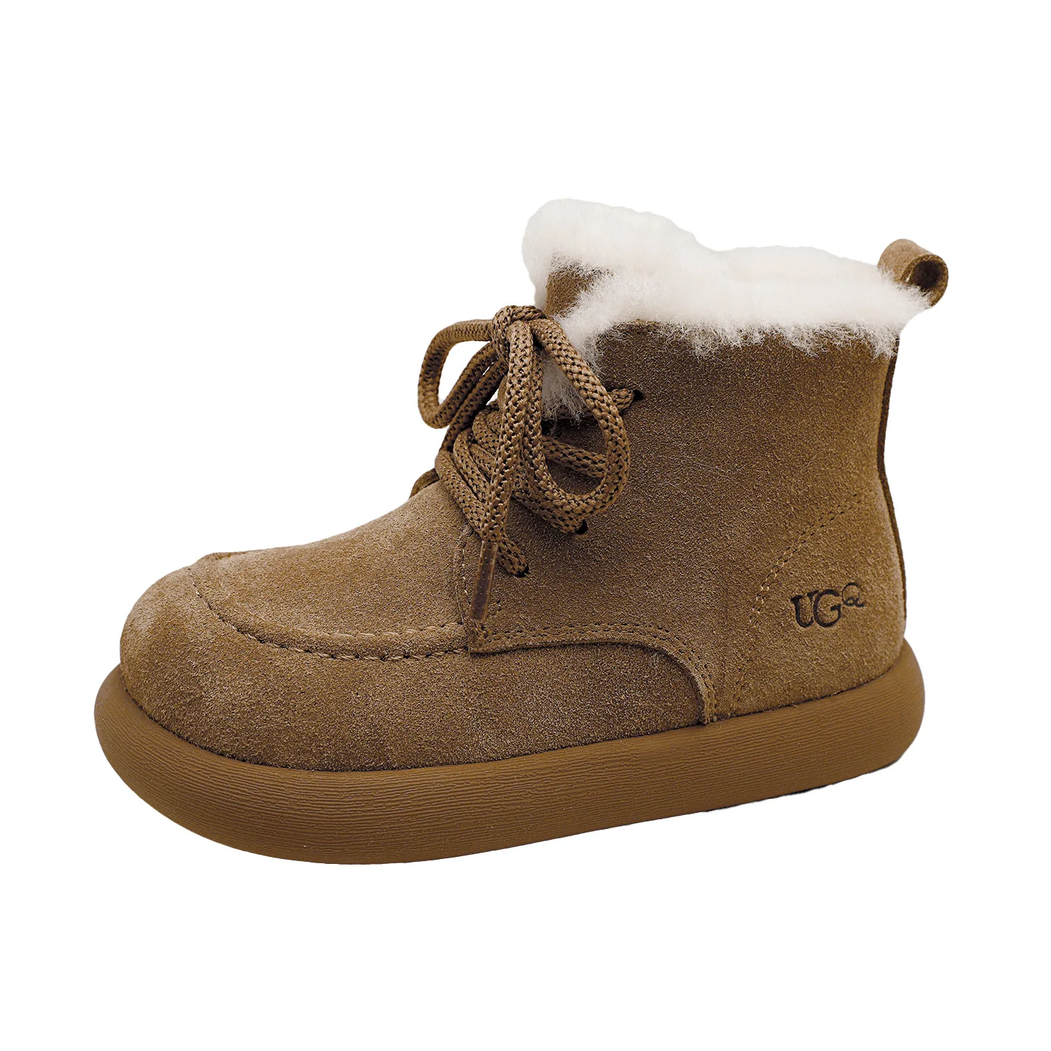 الشتاء الأطفال بنين بنات تنوعا متجمد الجلود زائد المخملية الدافئة أحذية بوت قصيرة أطفال طفل الجلد المدبوغ الأحذية القطنية الدافئة #1