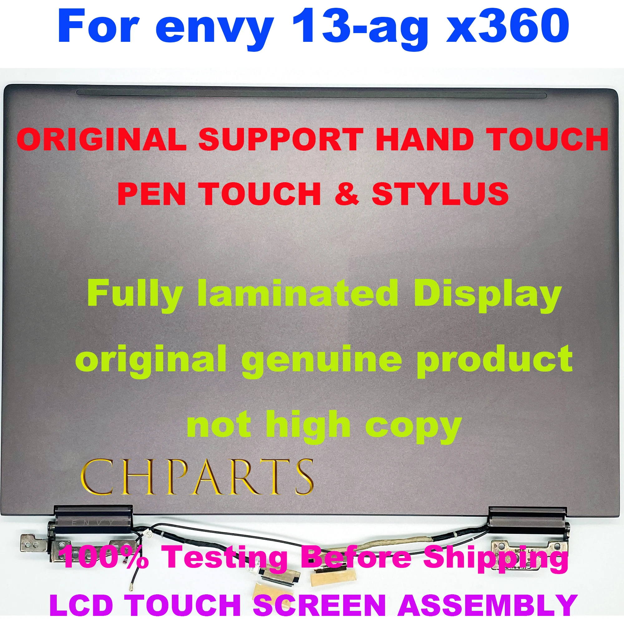 For HP ENVY X360 13-AG 13M-AG 13-ag0000nia 13-ag0007ur LCD Touch Screen Complete Assembly FHD L19577-001 Replacement Panel