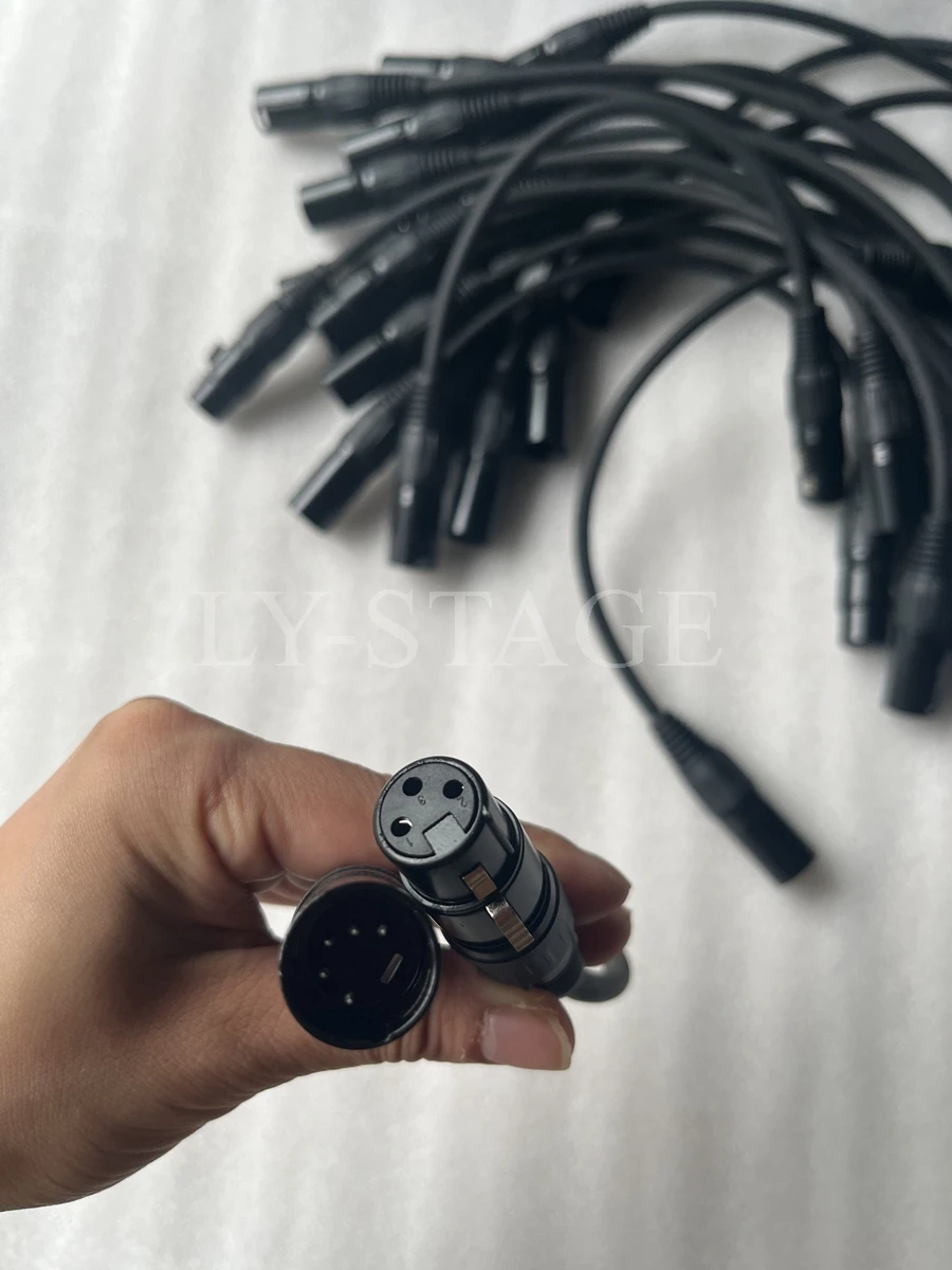 30cm Disco Light DMX 512 3pin 3XLR Cable Connector Cord Cabling Stage Light Signal Transmission Line Cables image 2