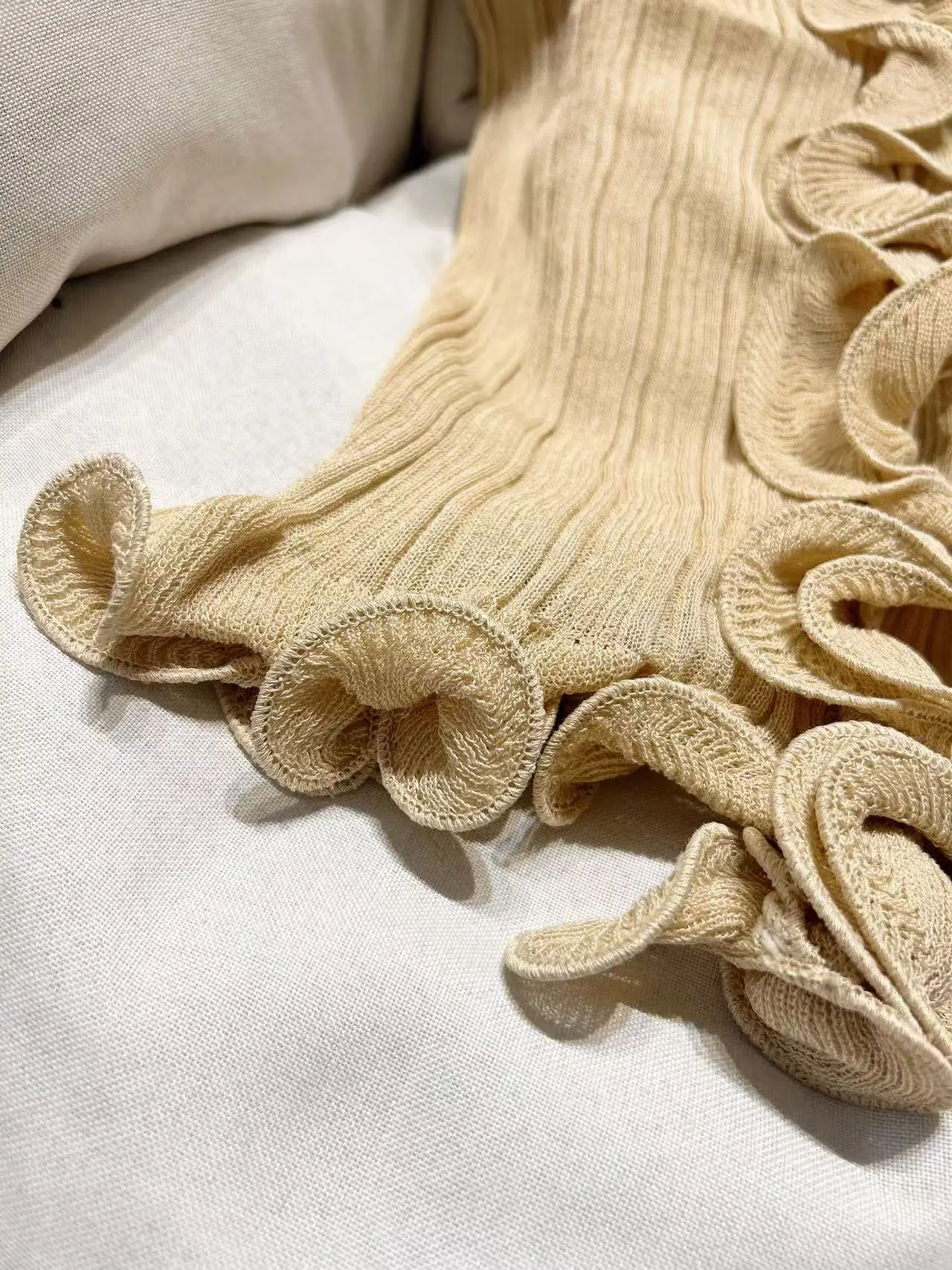 المرأة الصيف أنيقة الخامس الرقبة الكشكشة قصيرة الأكمام محبوك الأعلى سيدة حلوة بلون سليم محبوك أعلى + تحت كاميس #6