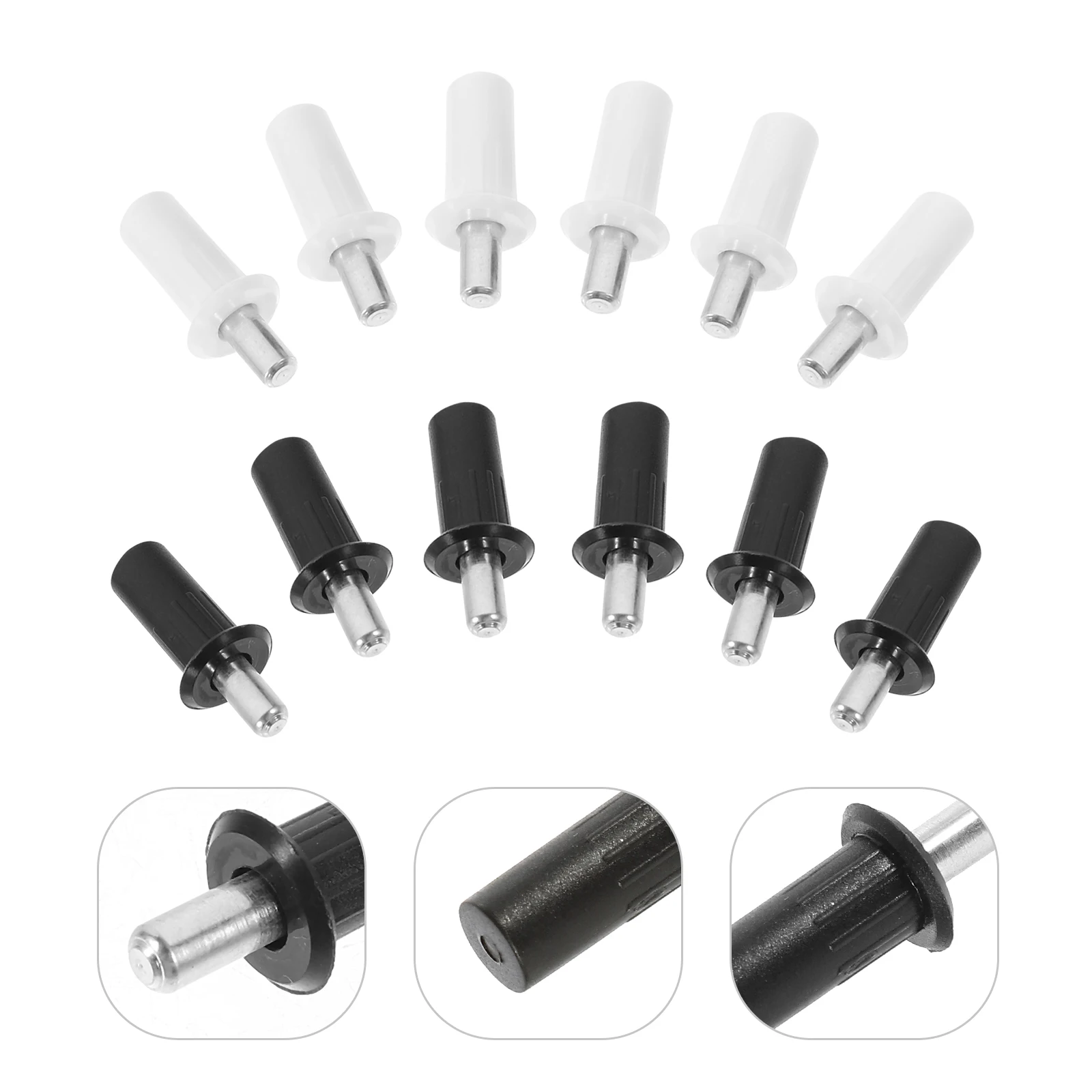 

16pcs Door Hinge Spring Center Pins Shutter Repair Blind Pins Furniture Fittings ABS Steel Easy Install Black White