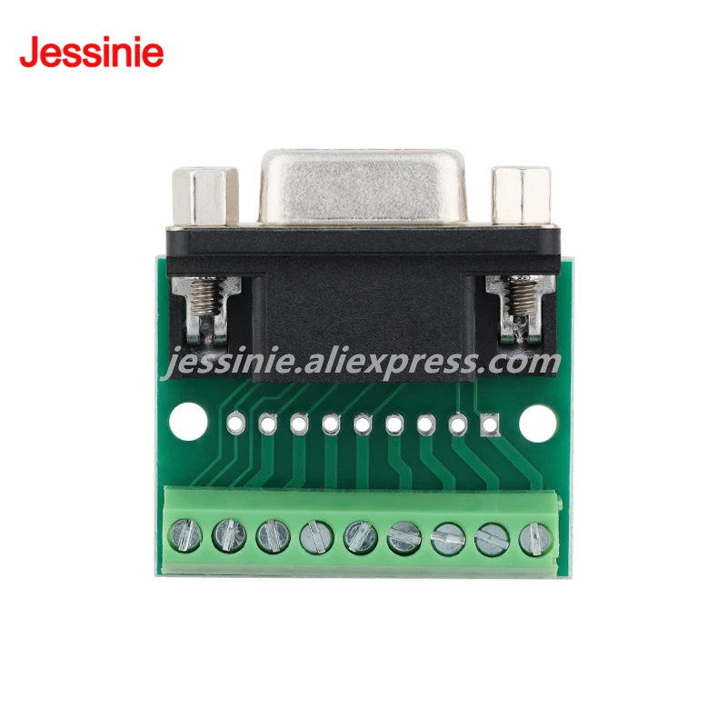 5pcs/1pc DB9 DR9 Male Female Adapter Cable Signals Terminal Module RS232 RS485 Serial Port COM to Terminal 9Pin 9-Hole Connector