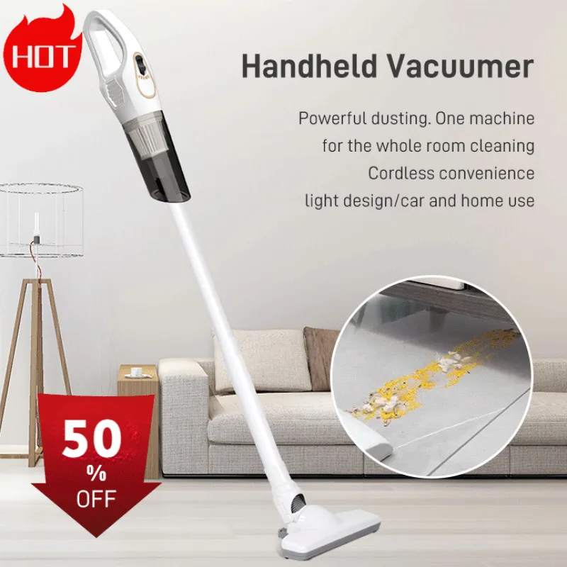 Home small handheld vacuum cleaner wireless large suction mute highpower car vacuum cleaner