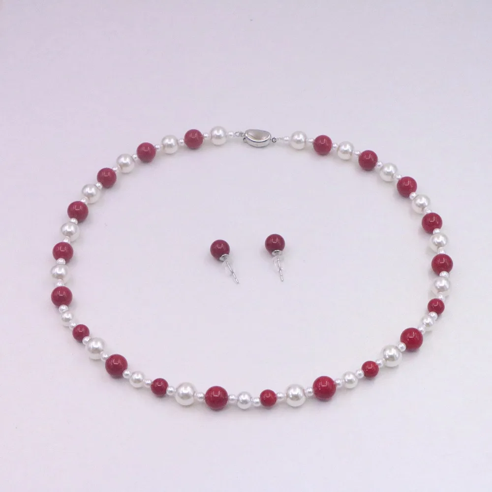 Fashion Charm Jewelry Mixed Color Round Pearl Necklace for Women Stainless Steel Button New Collar Men's Accessories Girl's Gift