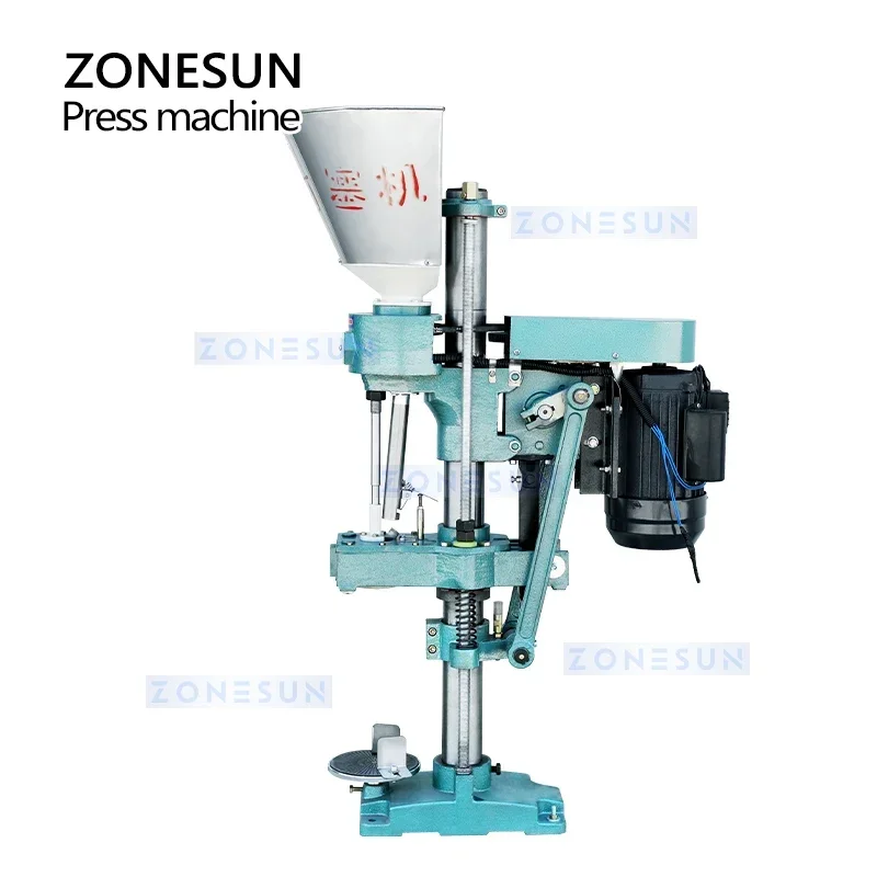 ZONESUN ZS-XGDSJ1 레드 와인 병 맥주 자동 공급 포장 생산 라인용 코르크 프레스 기계