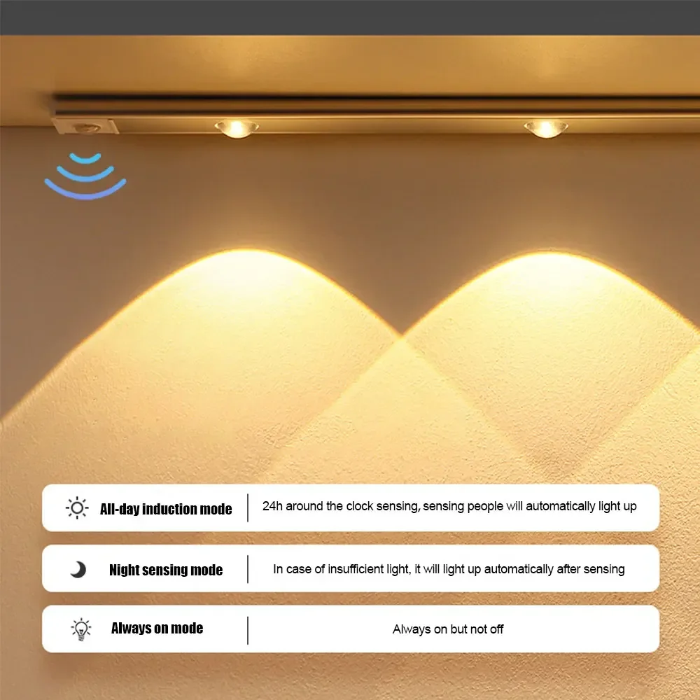 Bewegingssensor Licht Led Sensor Lamp Draadloze Ultra Dunne Usb Led Voor Keukenkast Slaapkamer Kledingkast Binnenverlichting Nachtlampje