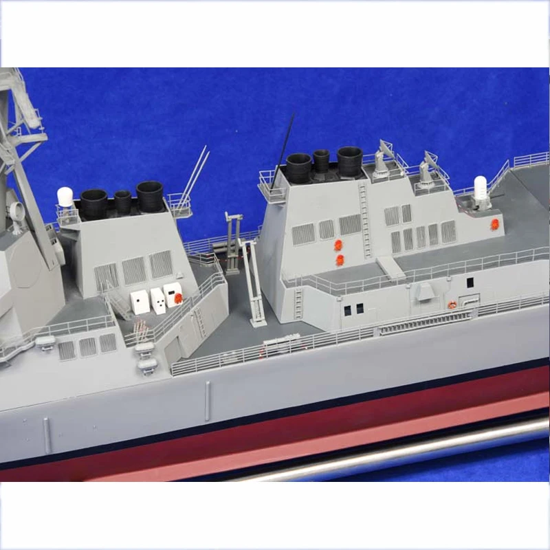 RC Boats 1/144 Electric Ship Model Warship Model Navy Burke-class Guided Missile Destroyer Finished Version Nautical Model