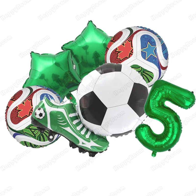 6pcs Soccer Balloon Kit Football Birthday Decors for Boy Soccer Theme Party Supplies Soccer Football Party Balloon Kids Toy Gift view 6