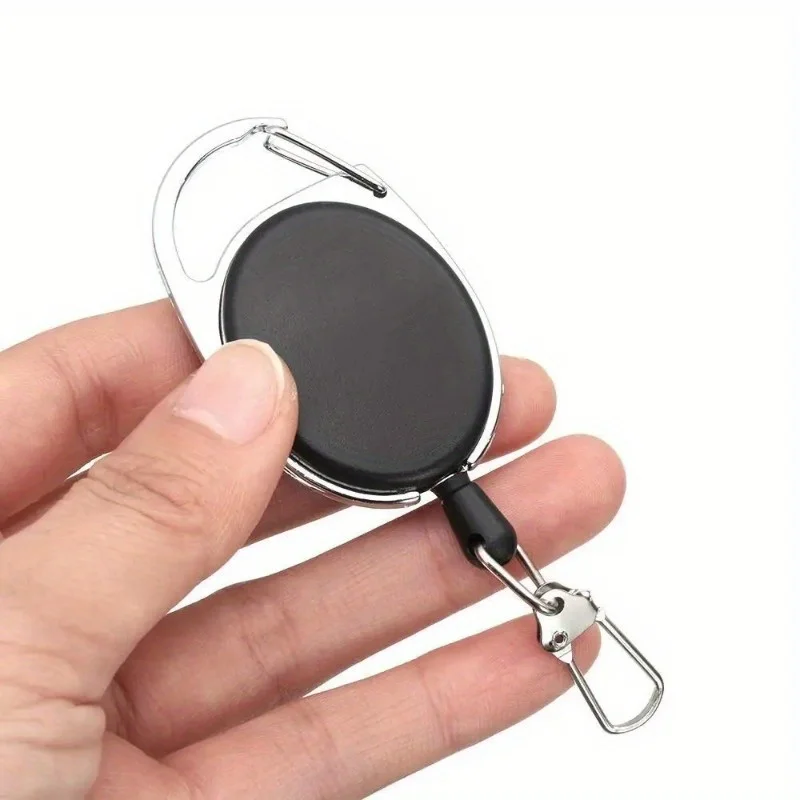 

Безопасный и стильный выдвижной брелок с противоугонным металлическим зажимом — эластичная шнурка, прочный АБС-пластик, подходит для удостоверений личности, ключей и выключения