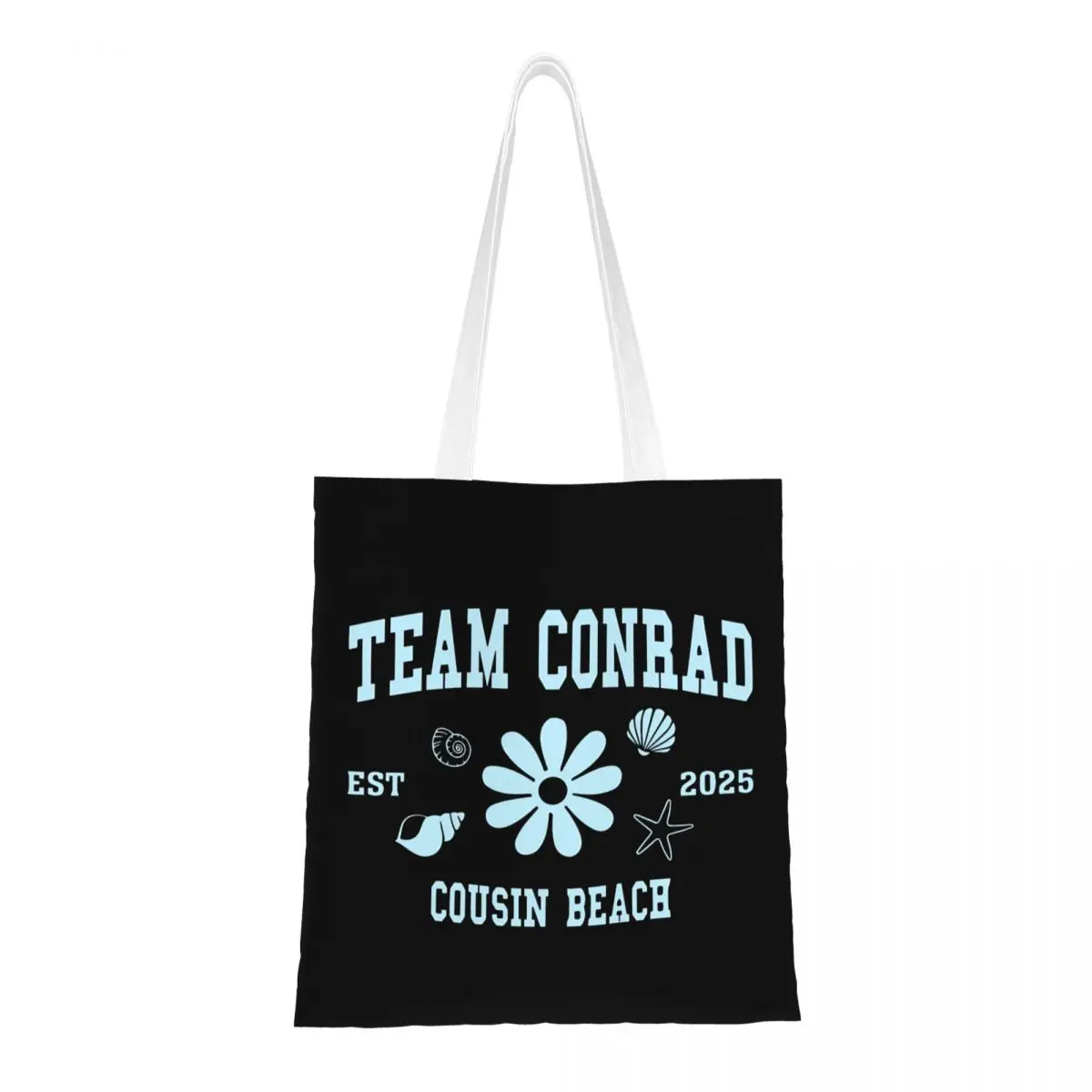 

Пляжная холщовая большая сумка Team Conrad Cousins, многоразовая большая вместительная летняя сумка I Turned, красивая модная сумка для унисекс