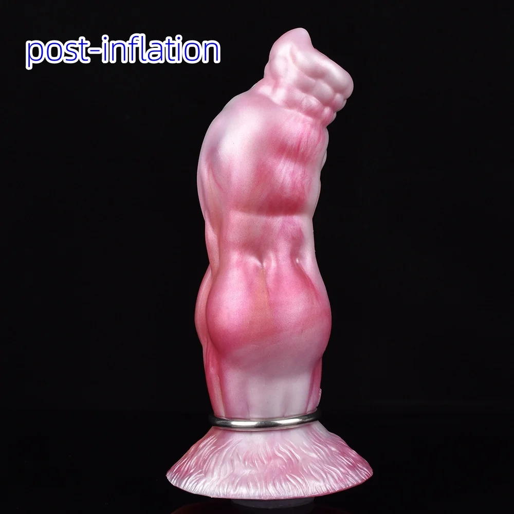 VaHppy Inflatable Dildos Large Female Masturbator Penis 16.5*6.6cm Gay Anal Expansion Simulated Animal Dildos Bear/Dog SM BDSM