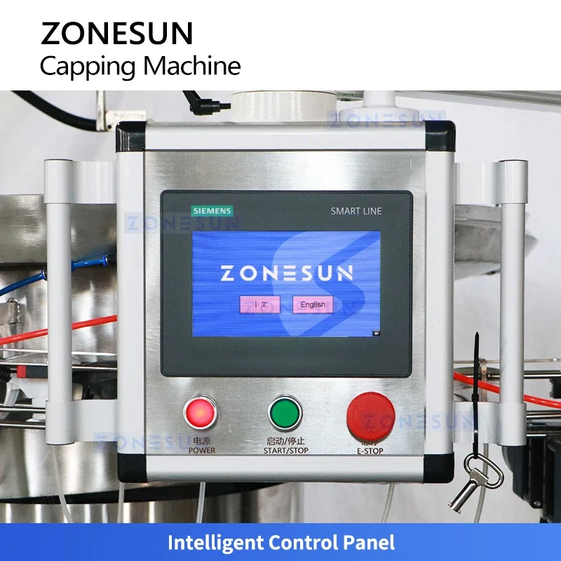 Zonesun déclencheur pulvérisateur bouteille capsuleuse automatique Machine de capsulage articulation mâchoire capsuleuse servomoteur ZS-XG445A