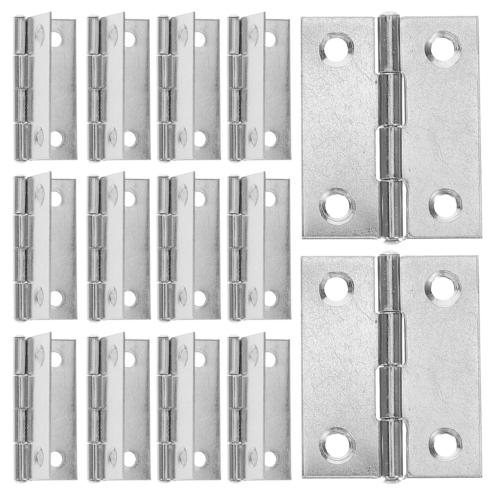 

20pcs Stainless Steel 3.5Mm Hole Mini Flat For Jewelry Boxes Wooden Cases Cabinets Folding Furniture Replacement Hinges Small