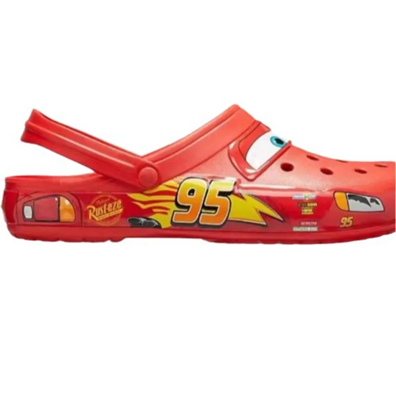 Cars Lightning McQueen Pixar EVA Cartoon Slippers Sandals Outdoor Waterproof Anti Slip Beach Casual Hole Breathable Sandals