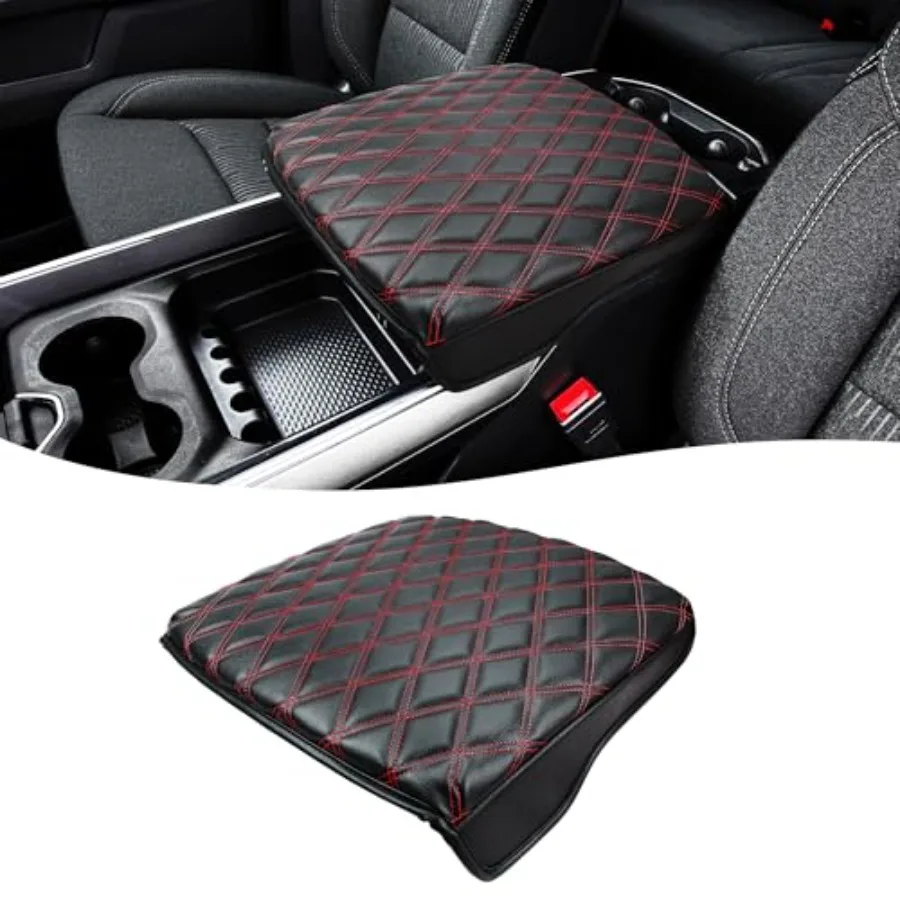 

Center Console Cover for Dodge Ram 1500 2019-2026 Bucket Seat Vinyl Leather Interior Accessories Car Armrest Cushion Pad Anti-S