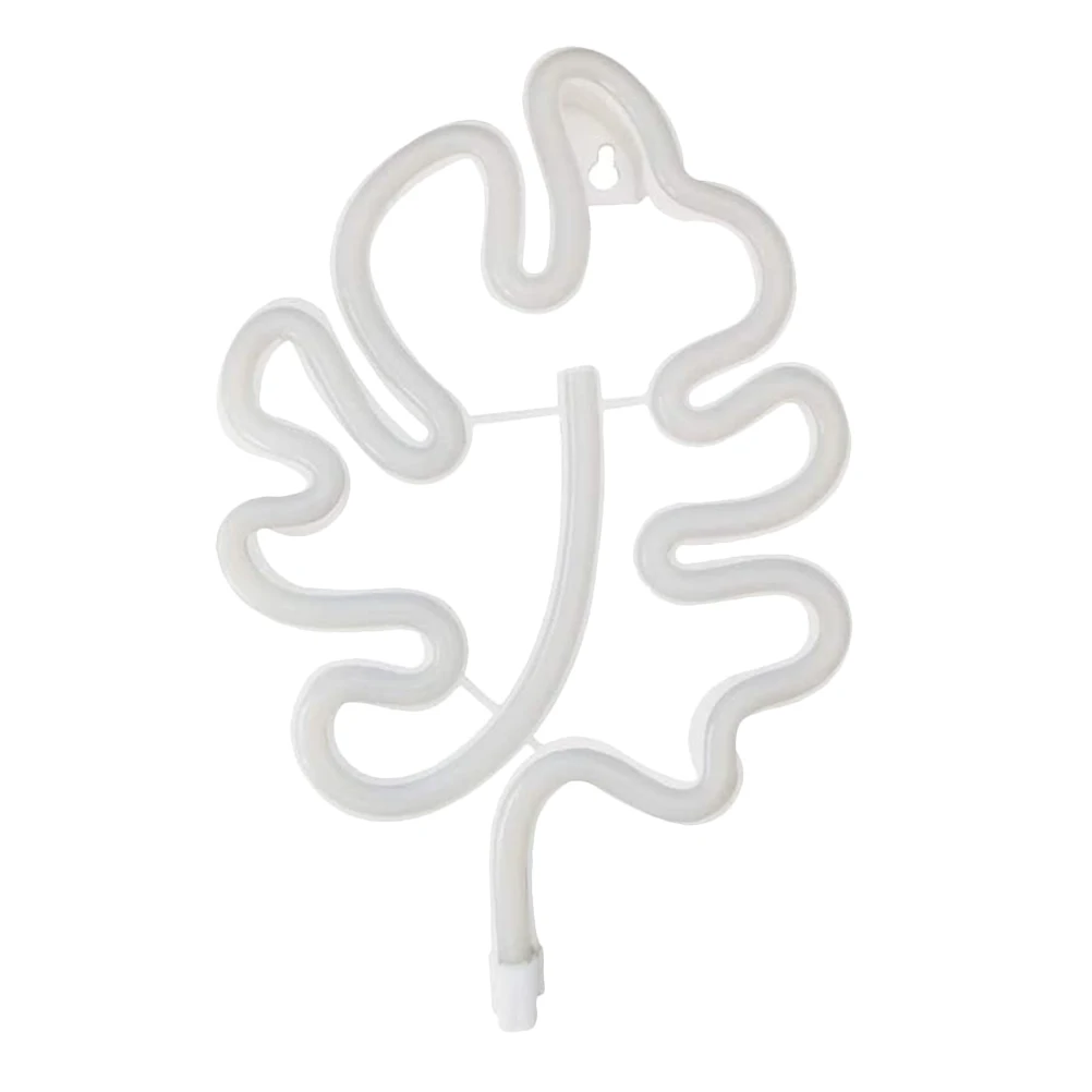 LED Monstera Shaped Neon Night Light USB Or Powered Nordic Style Night Lamp Bedside Table Light Festival Decor