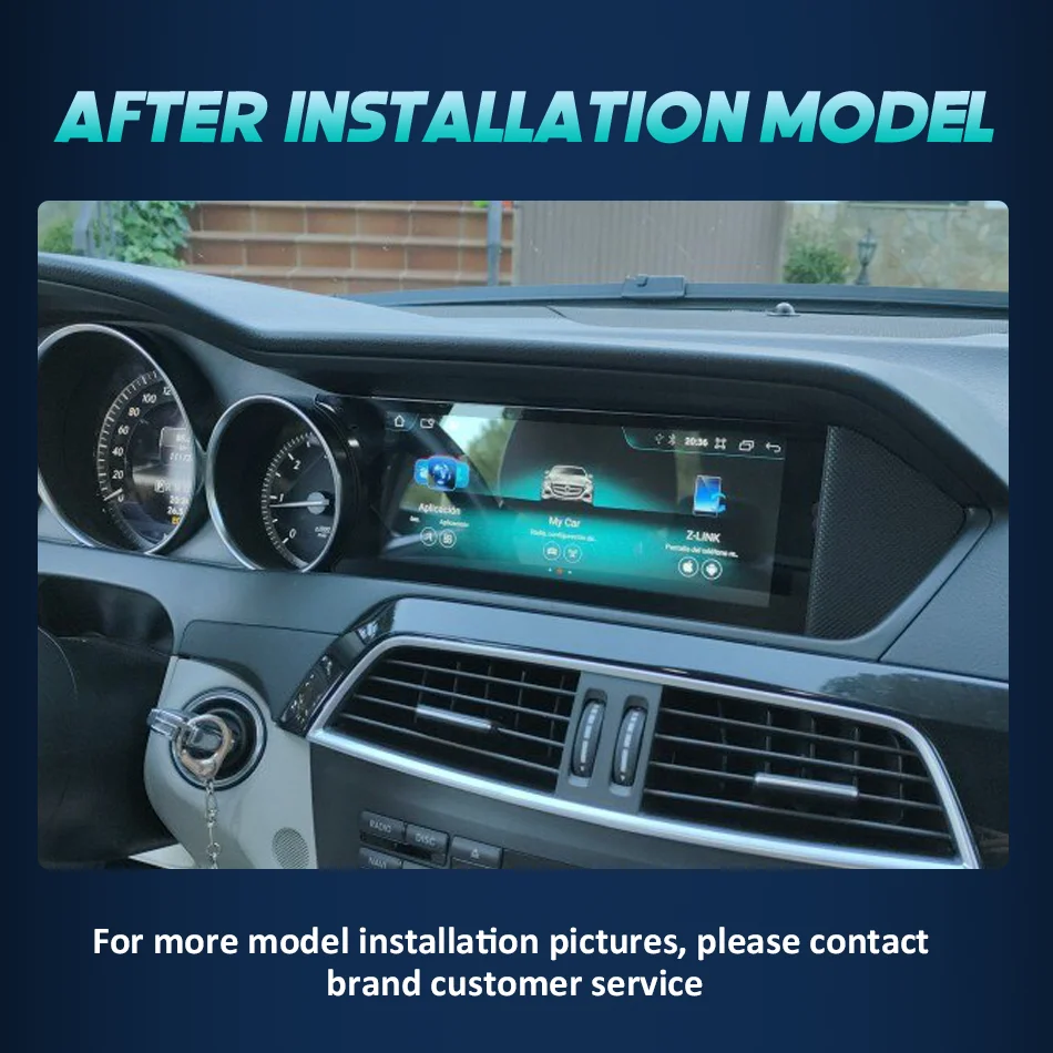 2025 New Android 14 Auto Radio Carplay For Mercedes C Class W204 2011-2014 Car Multimed Player Screen BT WIFI Stereo GPS Navi