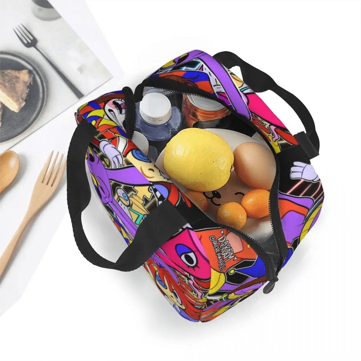 The Amazing Digital Circus TV Series Insulated Lunch Bags Portable Meal Container Thermal Bag Tote Lunch Box Beach Outdoor