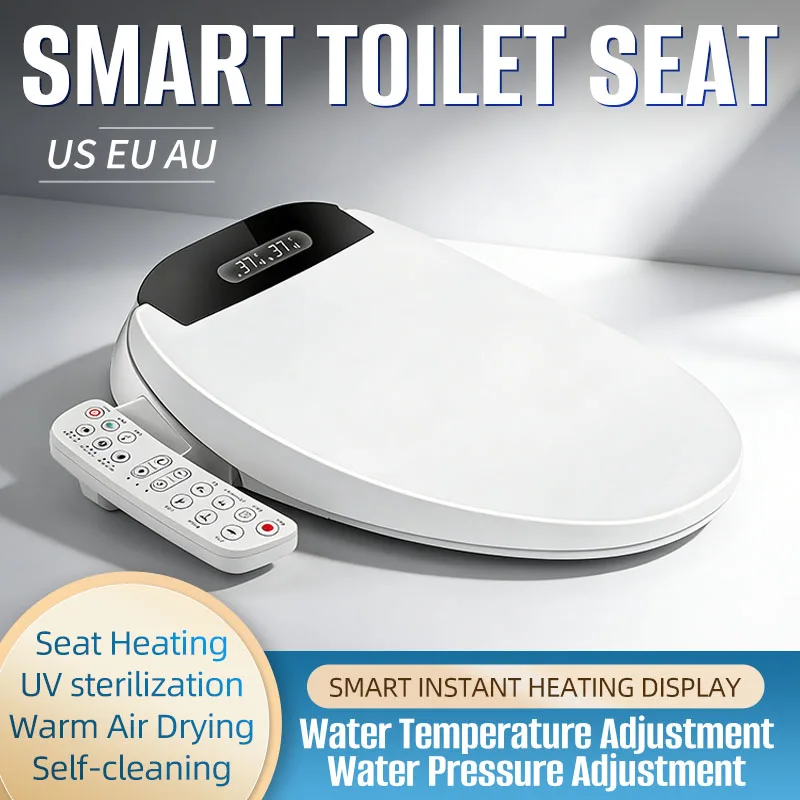 Automatic Flip Cover Smart Instant Heating Display Toilet Seat Water Temperature and Pressure Adjustment Buttocks Washing